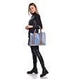 Дамска кожена чанта Samara в син нюанс-4 снимка