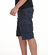 Тъмносин памучен мъжки къс карго панталон Victor-2 снимка