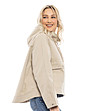 Светлобежово дамско яке с памук Inna-2 снимка
