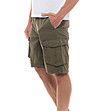 Памучни мъжки къс панталон в цвят каки Toni-2 снимка