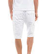 Памучни мъжки къс панталон в бяло Toni-1 снимка