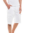 Памучни мъжки къс панталон в бяло Toni-2 снимка