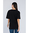 Черна памучна дамска тениска Vedena-1 снимка