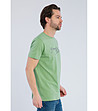 Памучна мъжка тениска в зелен нюанс Preston-3 снимка