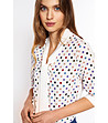 Дамска блуза в екрю на многоцветни точки Ilina-3 снимка