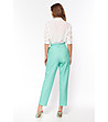 Дамски панталон с висока талия в цвят мента Esta-4 снимка