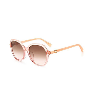 Дамски слънчеви очила с розови прозрачни рамки снимка