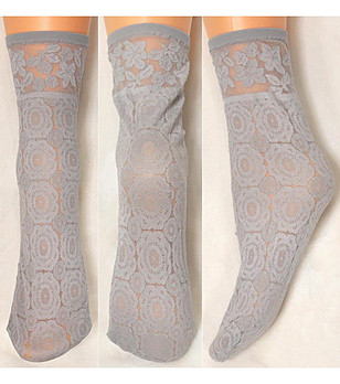 Дамски сиви чорапи Salma 30 DEN снимка