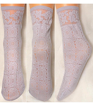 Дамски чорапи в лилаво Salma 30 DEN снимка