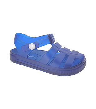 Сини детски силиконови сандали снимка