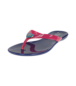 Дамски джапанки в лилаво и розово Virginia снимка