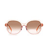 Дамски слънчеви очила с розови прозрачни рамки-1 снимка