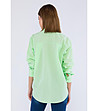 Светлозелена дамска риза с памук Alva-1 снимка