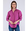 Дамска риза с памук в лилав нюанс Alva-0 снимка