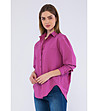 Дамска риза с памук в лилав нюанс Alva-2 снимка