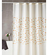 Бежова завеса за баня с флорален принт Asu 140х200 см-0 снимка