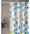 Бяла завеса за баня с флорални елементи Asia 140х200 см-0 снимка
