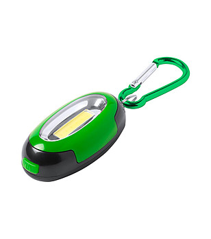 Зелено фенерче с карабинер снимка