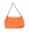 Оранжева дамска чанта от естествена кожа Lika-1 снимка