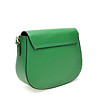 Дамска кожена чанта за рамо в зелено Kiera-1 снимка
