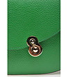 Дамска кожена чанта за рамо в зелено Kiera-2 снимка