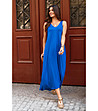 Дълга синя рокля без ръкави Vivi-2 снимка