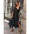 Черна дълга рокля Vitalia-0 снимка