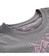 Детска памучна тениска в сив нюанс с принт-2 снимка