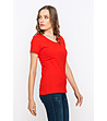 Памучна червена дамска тениска Olga-4 снимка