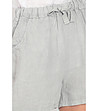 Сиви ленени дамски къси панталони Lona-3 снимка