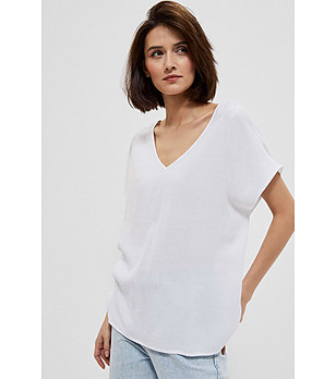 Дамска блуза в бяло Karra снимка