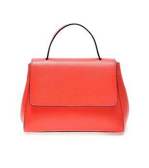Червена кожена дамска чанта Sondra снимка