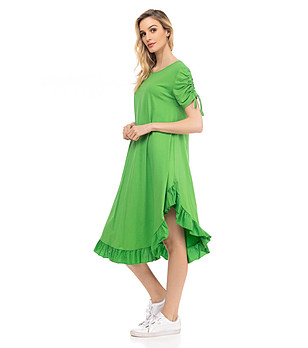 Памучна зелена рокля Tania снимка