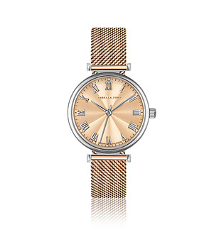 Розовозлатист часовник със сребрист корпус Marie-Rose  снимка