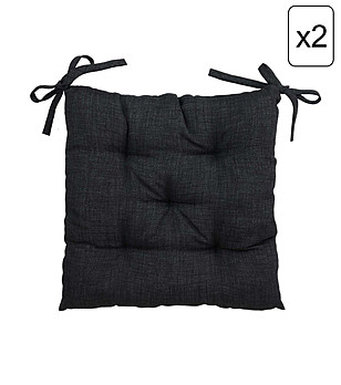 Черна възглавница за стол Milan 40х40 см снимка