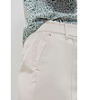 Светлобежов дамски панталон от лиосел и памук Vitalia-4 снимка