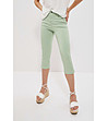 Дамски светлозелен 7/8 панталон с лиосел и памук Mireille-0 снимка
