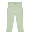 Дамски светлозелен 7/8 панталон с лиосел и памук Mireille-4 снимка