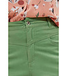 Дамски светлозелени панталонки от памук и лиосел Karimа-3 снимка