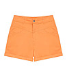 Дамски оранжеви панталонки от памук и лиосел Karimа-4 снимка