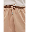 Бежови памучни дамски къси панталонки Berta-3 снимка