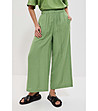 Дамски зелен панталон с широки крачоли Alarice-0 снимка