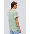 Памучна светлозелена дамска блуза Sarah-1 снимка