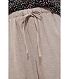 Дамски бежов панталон от лен и памук Ismena-3 снимка