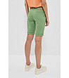 Памучни зелени дамски къси панталонки Ozana-1 снимка