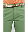 Памучни зелени дамски къси панталонки Ozana-3 снимка