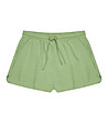 Памучни светлозелени дамски къси панталонки Fanny-4 снимка