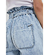 Дамски памучни сини дънкови панталонки Keila-3 снимка