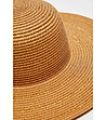 Кафява шапка от естествени влакна-3 снимка