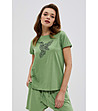 Памучна дамска блуза в зелено Rachela-0 снимка
